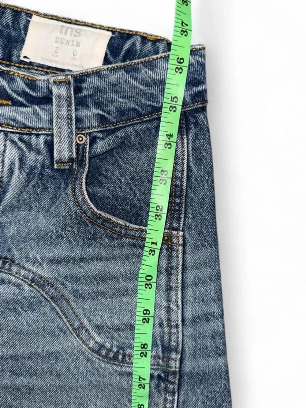 Women's Wide Leg Vintage Wash Jeans - Blue